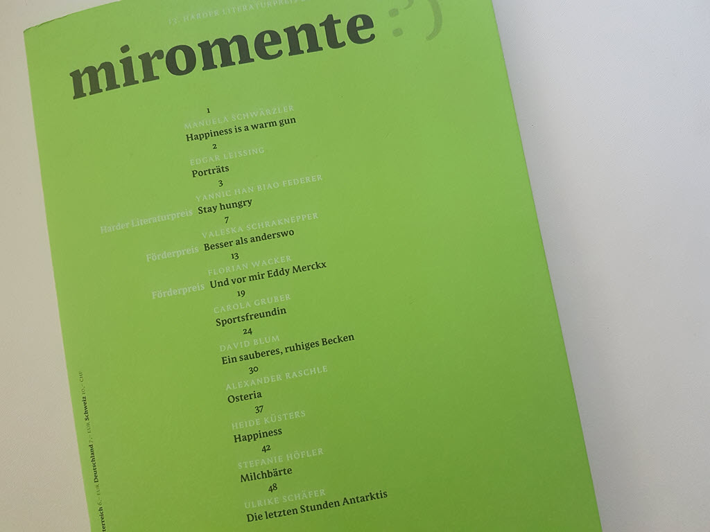 miromente - Harder Literaturpreis